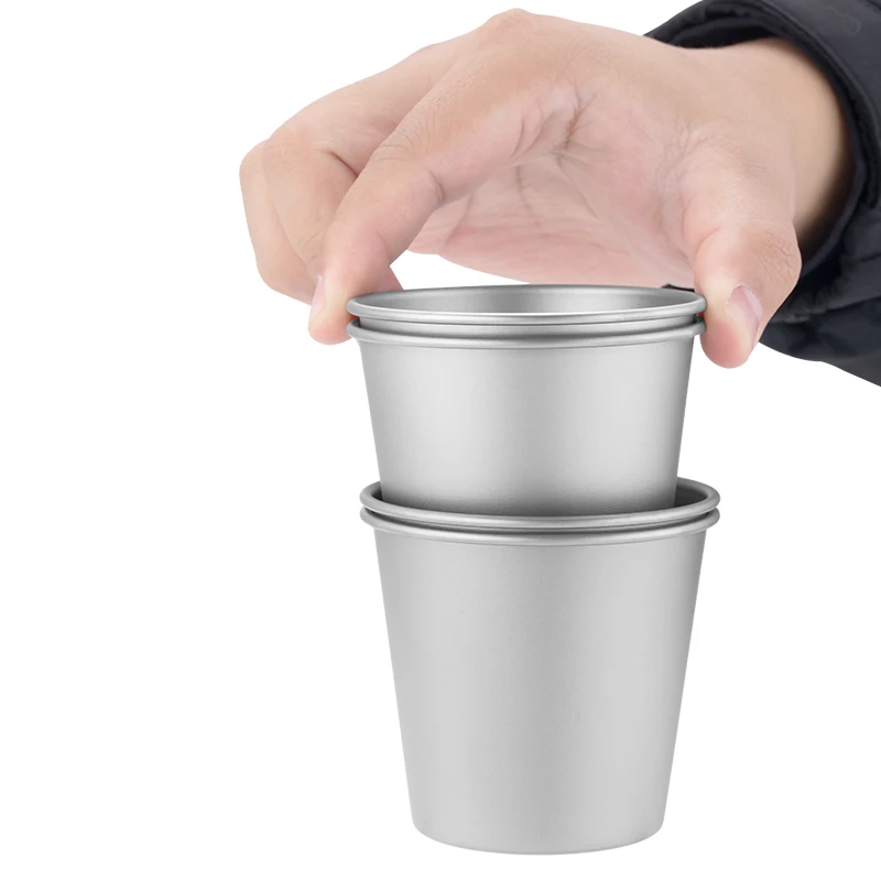 Titanium 200ml Stackable Camping Mug