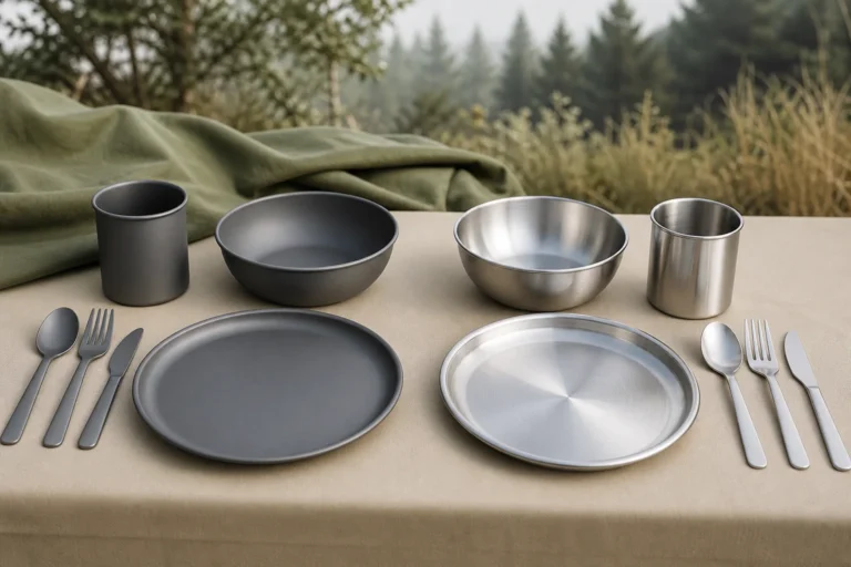 Titanium vs stainless steel camping tableware side-by-side buyer comparison