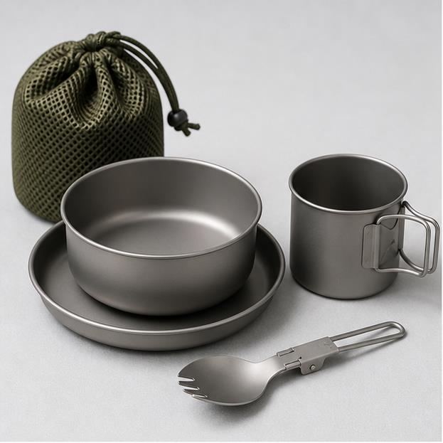 Custom Titanium Ultralight Nesting Mess Kit