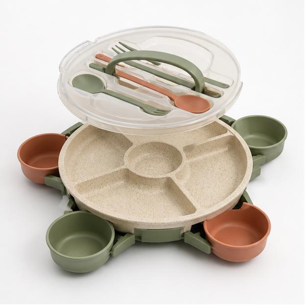 Custom Wheat-Straw + PP Picnic Serving System
