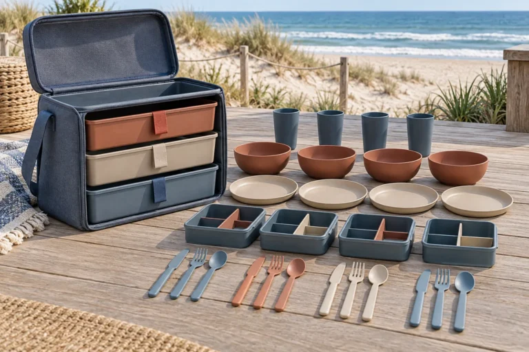 Custom Lift-Out Tier Camping Dinnerware Set