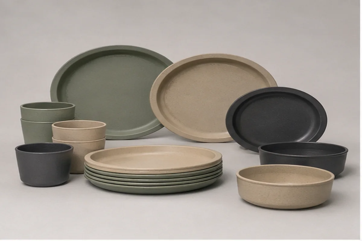 Custom Modular Camping Plate Set Concept Custom modular camping plate set concept in coordinated outdoor colors