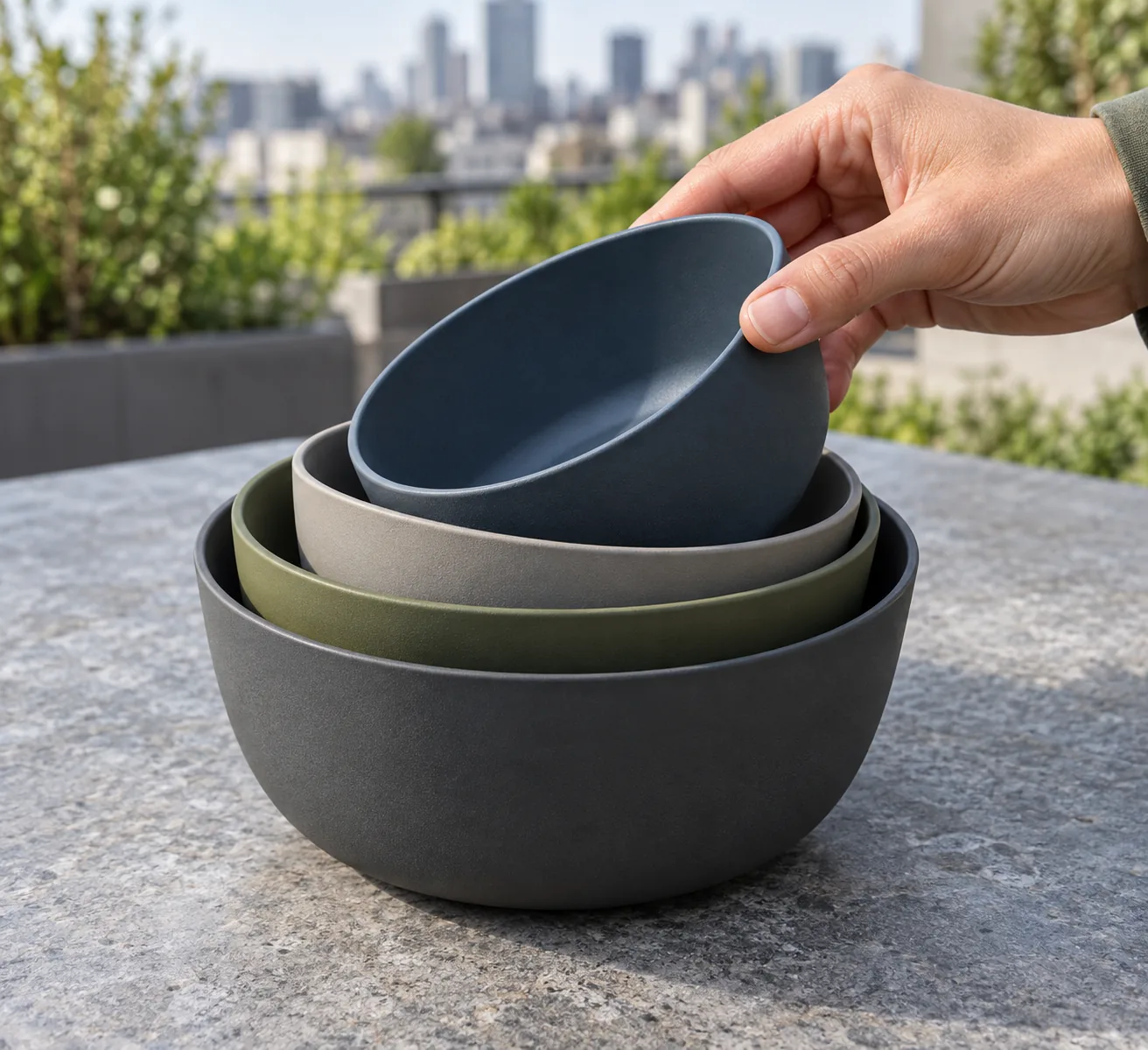 Camping Bowl Nesting Geometry Review Progressively sized camping bowls demonstrating nesting geometry