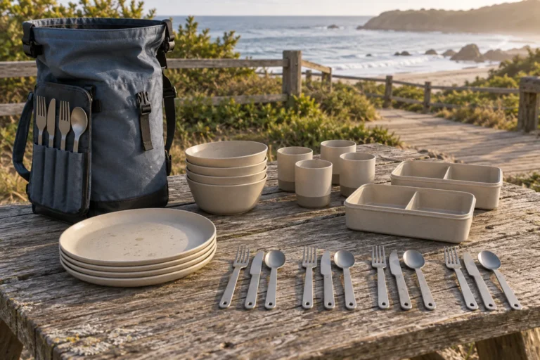 Custom Roll-Top Modular Camping Dinnerware Set