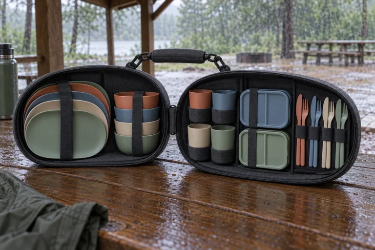 Custom Twin-Pod Family Camping Dinnerware Set