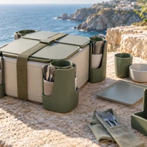 camping dinnerware set Corner-Lock four-person concept
