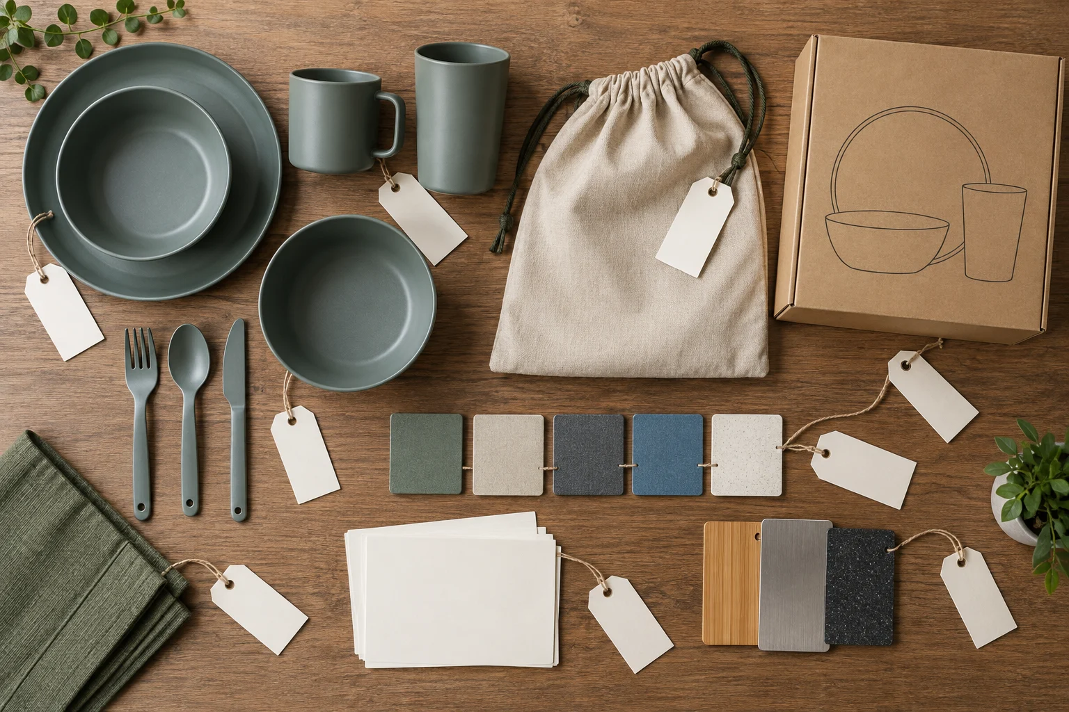 Claim-to-evidence review layout for outdoor tableware components textiles and packaging